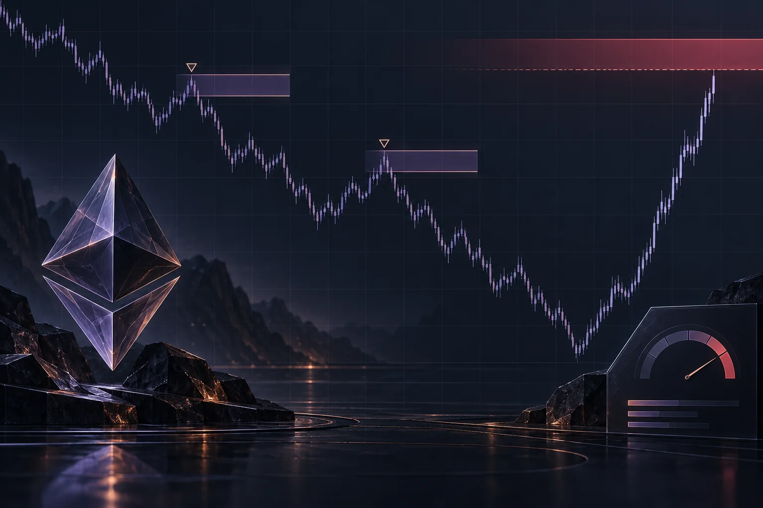 Entradas de un short en ETH por fases y riesgo de rebote